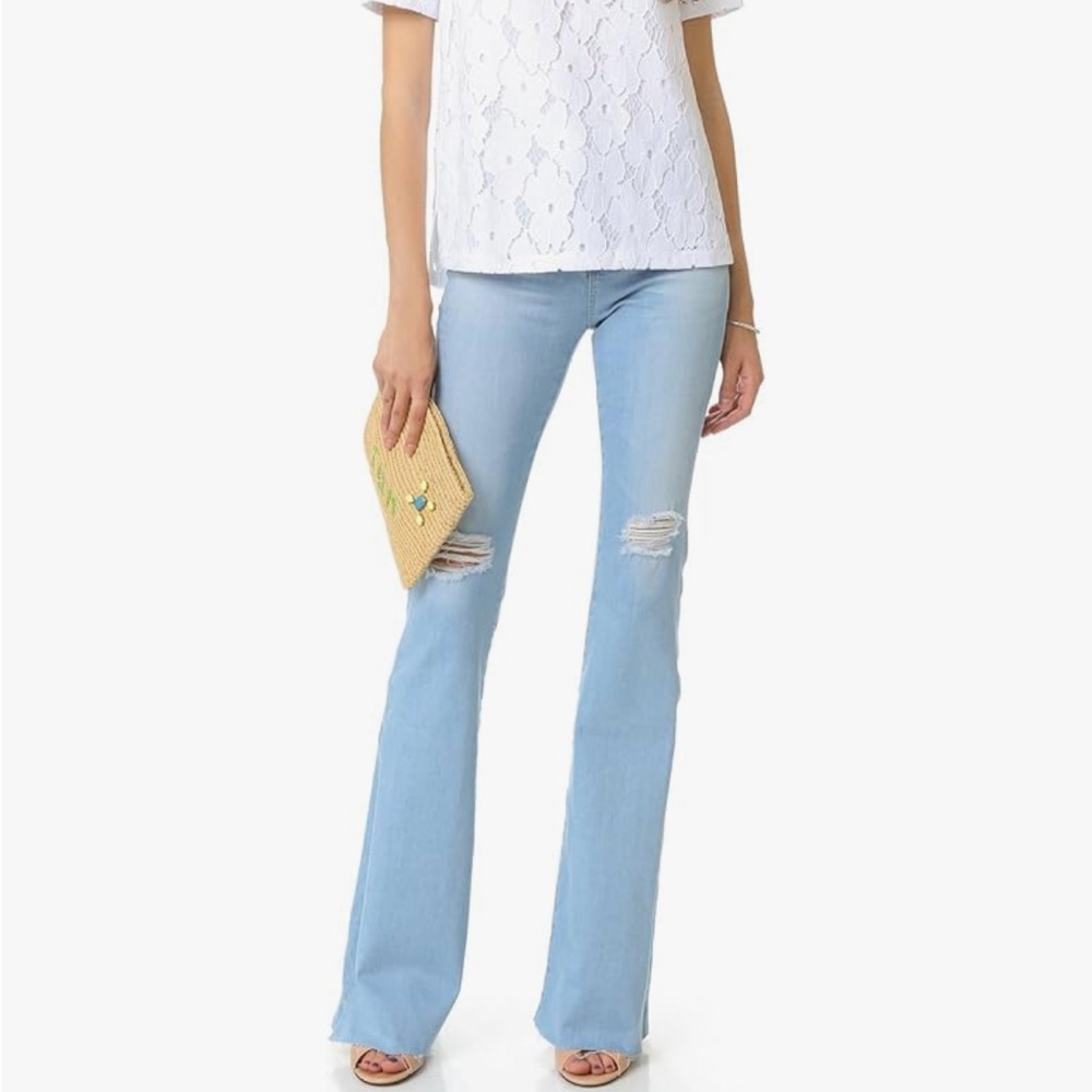 NWOT AG Adriano Goldschmied The Janis Flare Leg Jeans Sz 30 Lazy Blue Z336